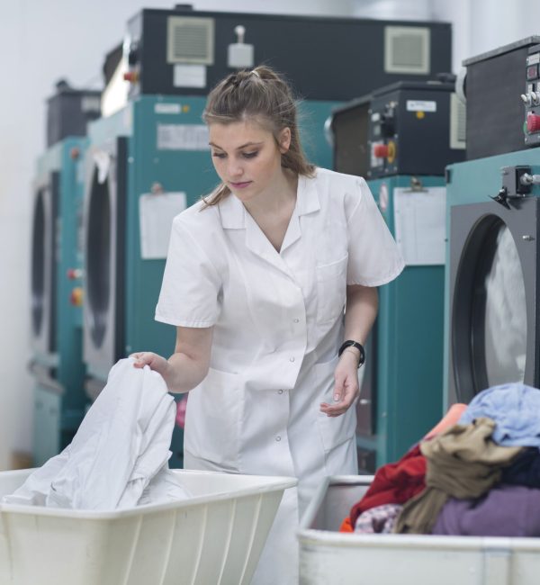 Woman working in laundry